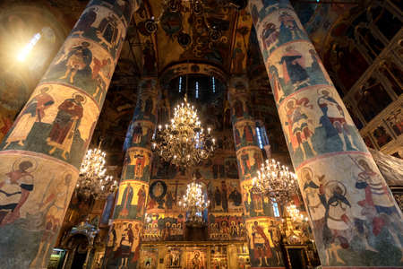 MOSCOW, RUSSIA - The Kremlin is a fortified complex at the heart of Moscow, overlooking the Moskva River to the south, Saint Basil's Cathedral and Red Square to the east, and the Alexander Garden to the west. It includes five palaces, four cathedrals, andのeditorial素材