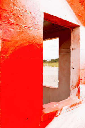 New York City, USA- September 28, 2016: Fort Tilden is a former US Army installation that is now abandoned and covered in graffiti.のeditorial素材