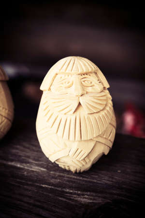 Traditional Russian wood carved arts and crafts.の写真素材