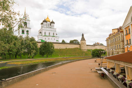 The ancient Kremlin in the city of Pskov.