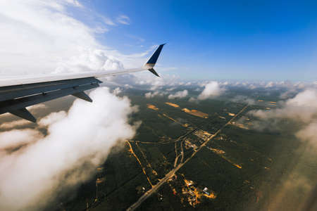 Aerial view from the airplane window.の写真素材