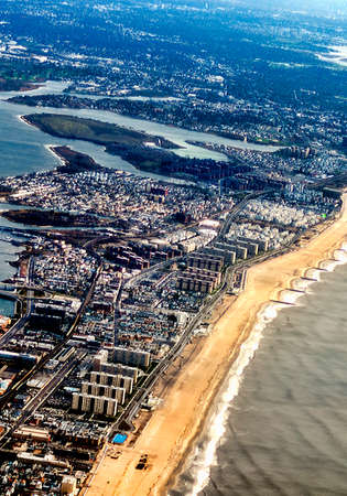 Aerial view from the airplane window.の写真素材