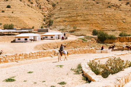 Views of the Lost City of Petra in the Jordanian desert.