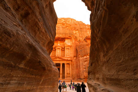 Petra, Jordan- March 16, 2017: Views of the Lost City of Petra in the Jordanian desert, one of the Seven Wonders of the World.のeditorial素材