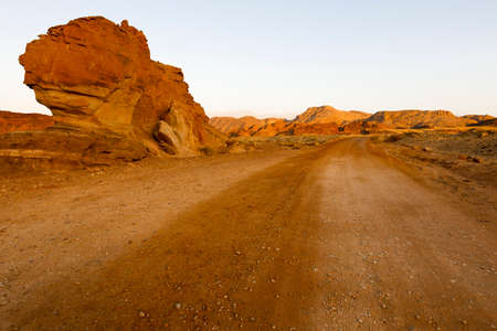 View of Timna Valley in Israeli Negev Desert.の写真素材