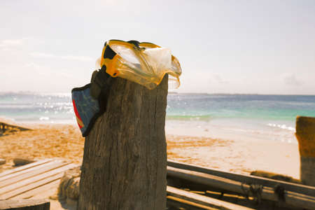 View of a tropical Caribbean Island paradise.の写真素材