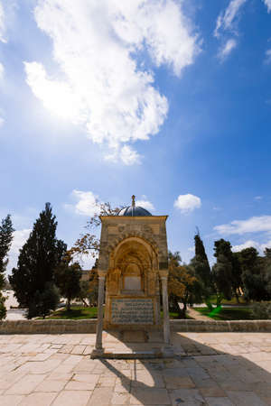 View of the Dome Of The Rock at Temple Mount in Old Jerusalem, the third holiest place in Islam.の写真素材