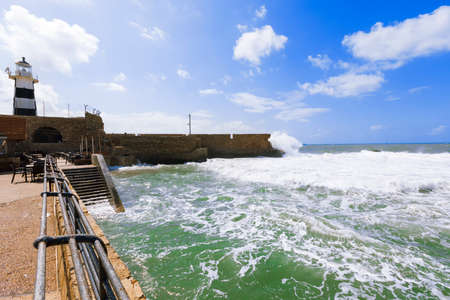 Street view of Acre, UNESCO World Heritage Site, continuously inhabited since 4000 years ago.の写真素材