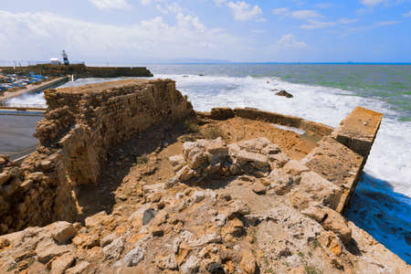 Street view of Acre, UNESCO World Heritage Site, continuously inhabited since 4000 years ago.の写真素材