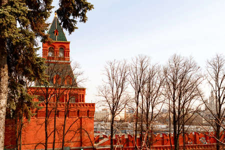 MOSCOW, RUSSIA - April 8, 2015: Views of the Kremlin-fortified complex at the heart of Moscow. It serves as the official residence of the President of the Russian Federation.のeditorial素材