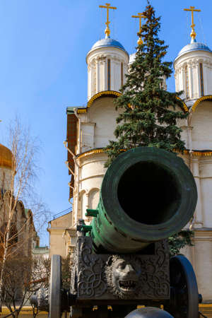 MOSCOW, RUSSIA - April 8, 2015: Views of the Kremlin-fortified complex at the heart of Moscow. It serves as the official residence of the President of the Russian Federation.のeditorial素材