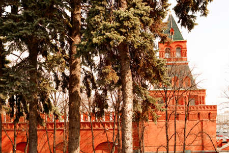 MOSCOW, RUSSIA - April 8, 2015: Views of the Kremlin-fortified complex at the heart of Moscow. It serves as the official residence of the President of the Russian Federation.のeditorial素材