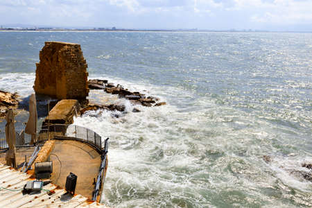 Street view of Acre, UNESCO World Heritage Site, continuously inhabited since 4000 years ago.の写真素材