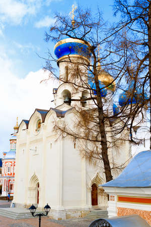 Sergiev Posad, Russia-April 9, 2015: The Trinity Lavra of St. Sergius is the most important Russian monastery and the spiritual centre of the Russian Orthodox Church.のeditorial素材