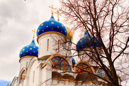 Sergiev Posad, Russia-April 9, 2015: The Trinity Lavra of St. Sergius is the most important Russian monastery and the spiritual centre of the Russian Orthodox Church.のeditorial素材