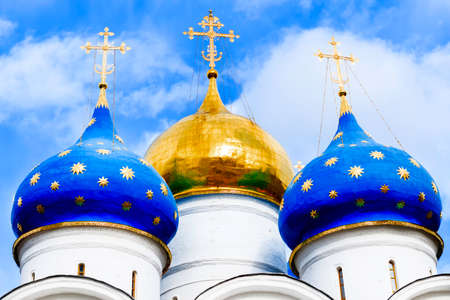Sergiev Posad, Russia-April 9, 2015: The Trinity Lavra of St. Sergius is the most important Russian monastery and the spiritual centre of the Russian Orthodox Church.のeditorial素材
