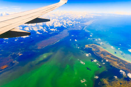 Aerial view of the Yucatan Peninsula of Mexico.の写真素材