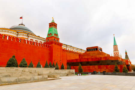 Kremlin Wall with Kremlin towersの写真素材
