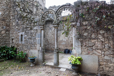 Street view of an ancient City of Evora in Portugalのeditorial素材