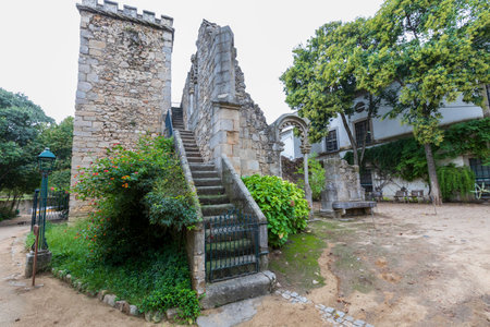 Street view of an ancient City of Evora in Portugalのeditorial素材