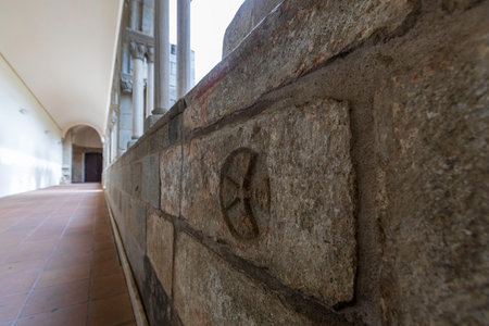 Street view of an ancient City of Evora in Portugalのeditorial素材