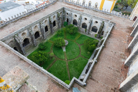 Street view of an ancient City of Evora in Portugalのeditorial素材