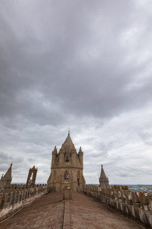 Street view of an ancient City of Evora in Portugalのeditorial素材