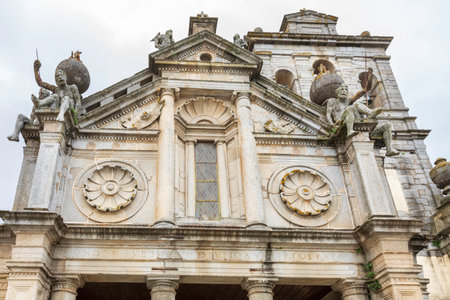Street view of an ancient City of Evora in Portugalのeditorial素材