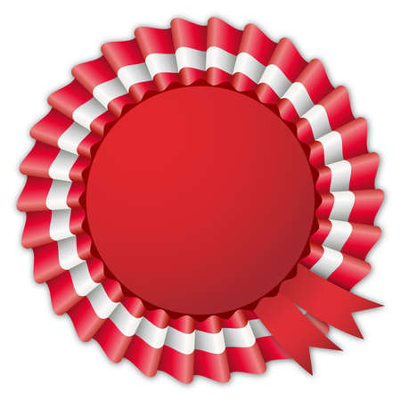 Red and white ribbon on white 