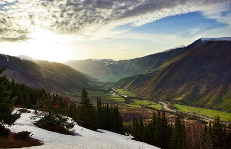 valley Kok-su, Dzungariaの写真素材