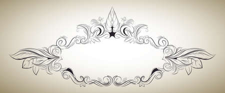 Vector decorative ornament with floral elementsのイラスト素材