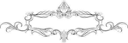 decorative ornament with floral elements for registrationのイラスト素材