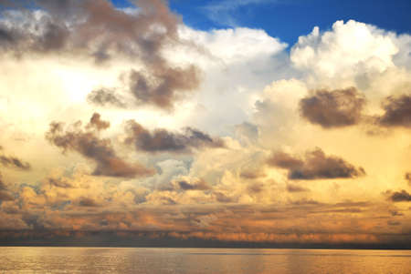 thunderclouds are in central part of pacific oceanの写真素材