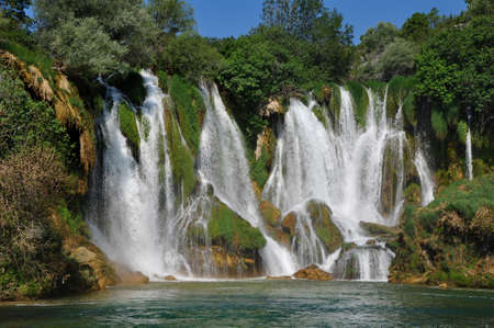 waterfall in kravica(croatia)の写真素材