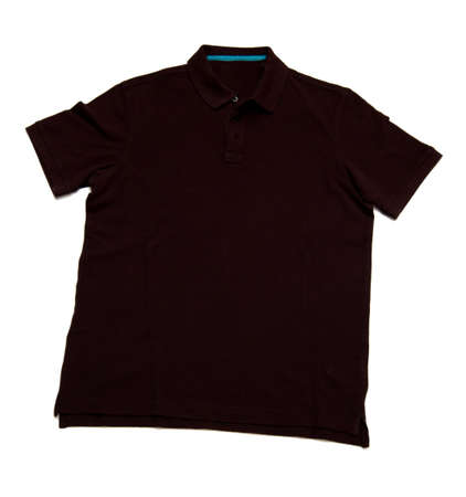 black polo isolated on white backgroundの写真素材