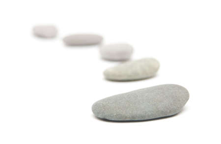 some stones isolated on whiteの写真素材