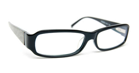 style black glasses on white