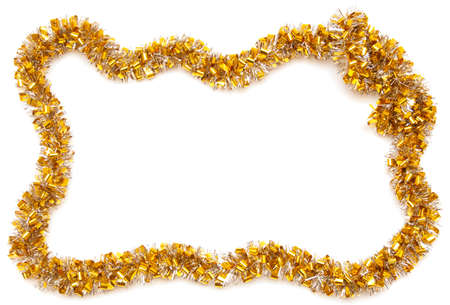 christmas frame isolate on whiteの写真素材