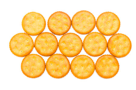 cracker isolated on white backgroundの写真素材