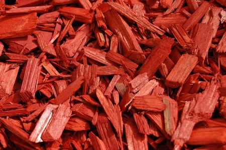 Decorative red wood chip backgroundの写真素材