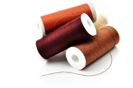 Colorful spools, isolated on white