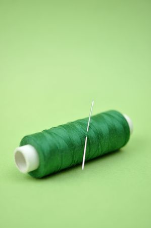Needle and green thread