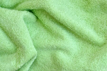 Soft green cotton towelの写真素材