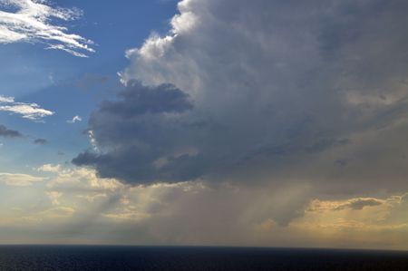Stormy sky over the sea