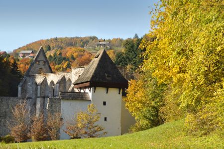 Old Carthusian monastery at Å½iÄe, Sloveniaの写真素材