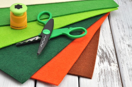 Springtime crafting suppliesの写真素材