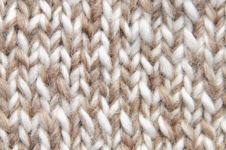 Brown knit background in full frameの写真素材