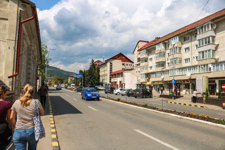 Gura Humorului city view.  I have taken this photo in April 2018 during my visit of Romaniaのeditorial素材