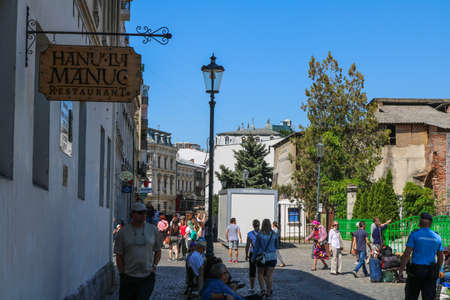 Street in Bucharest in April 2018. Central area. I have taken this photo in April 2018 during my visit of Romaniaのeditorial素材