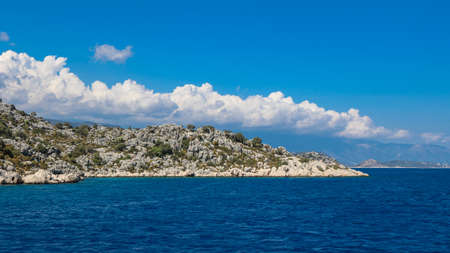 Kekova islands, next to Antalya, Turkey. Shoot from a boat in July 2018の写真素材